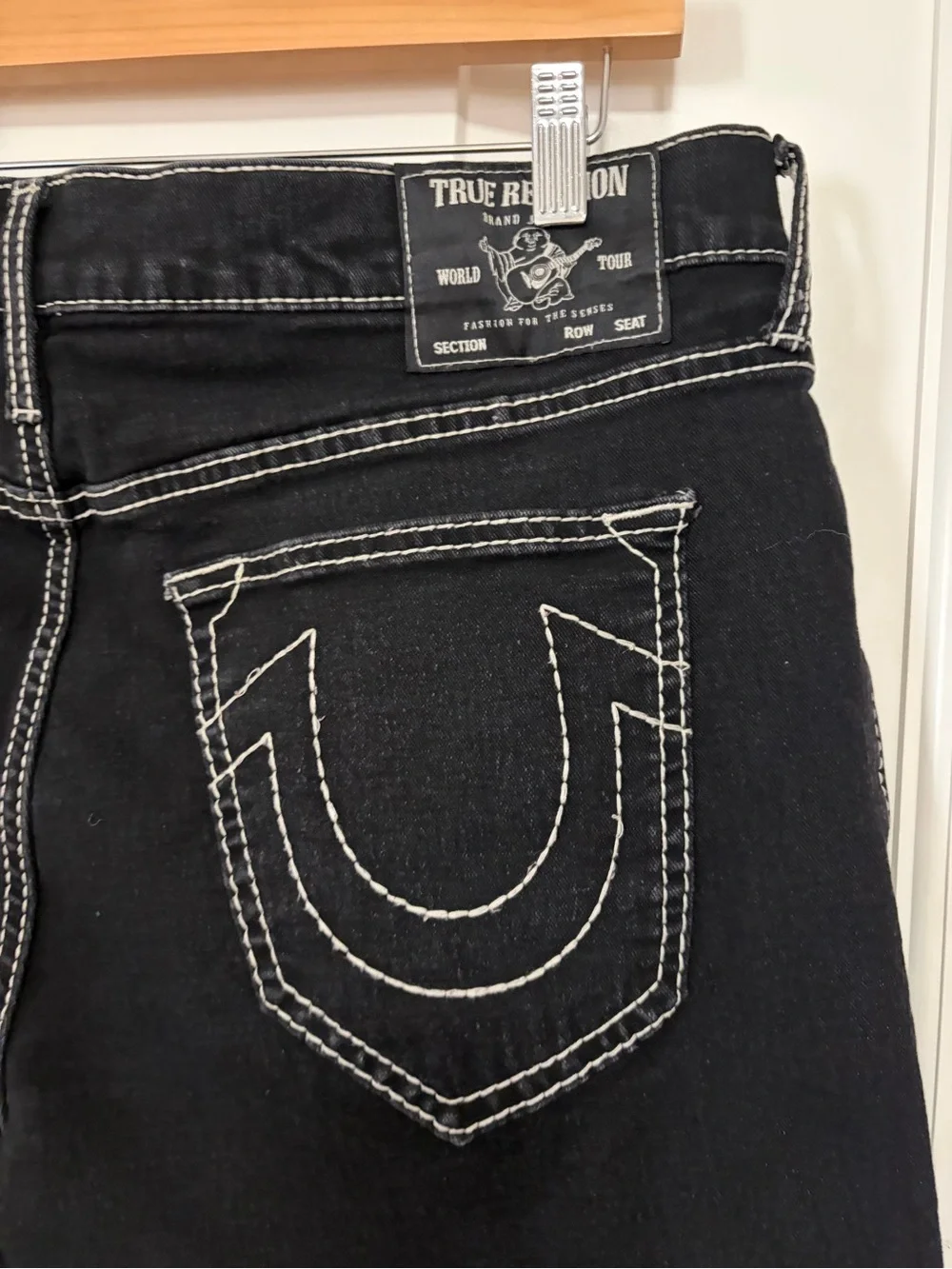 🪷🖤True Religion Black Denim Ricky Relaxed Straight Shorts🖤🪷